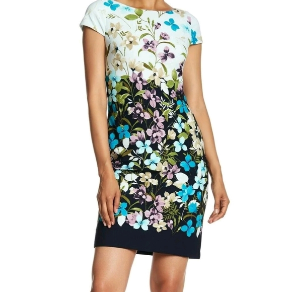 Eliza J Dresses & Skirts - Eliza J Floral Shift Dress Lined Size 6